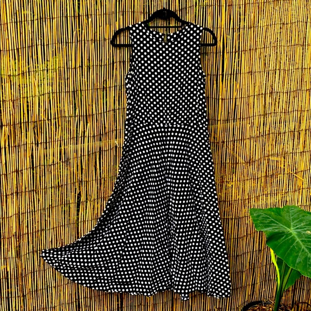 Vintage polka dot swing dress